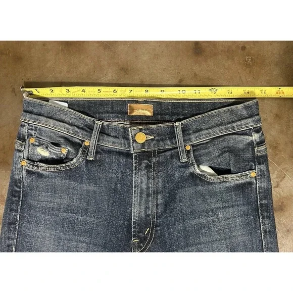 MOTHER Jeans The Insider Crop Step Fray Sz 28 Raw Hem (29x25) Wicked Wildflowers - Picture 5 of 12